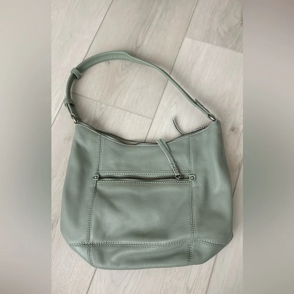 The Sak Sage Green Leather Shoulder Hobo